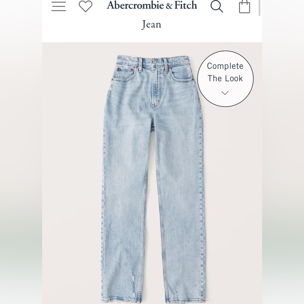 Abercrombie and fitch ultra high rise 90s straight jean